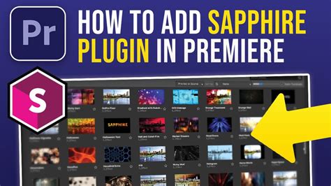SAPPHIRE PLUGIN For Premiere Pro .